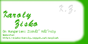 karoly zisko business card